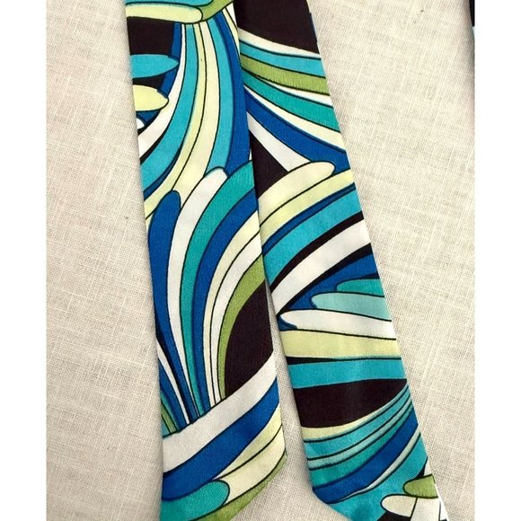 Retro Chic Silk Scarf Vibrant Blue Boho Luxe Accessory Effortless Style (11) - Picture 5 of 12